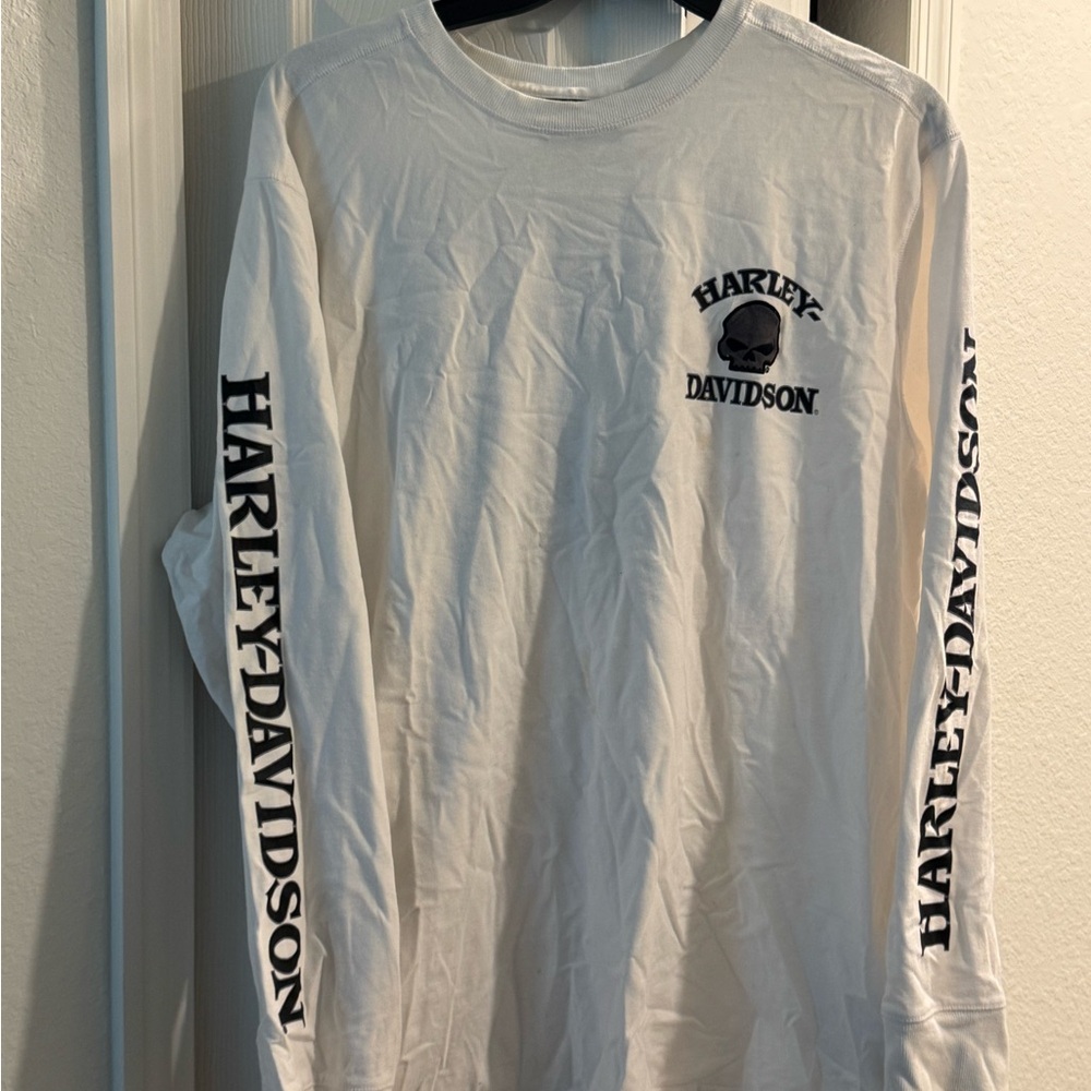 Harley-Davidson Men's White Long Sleeve Tee
